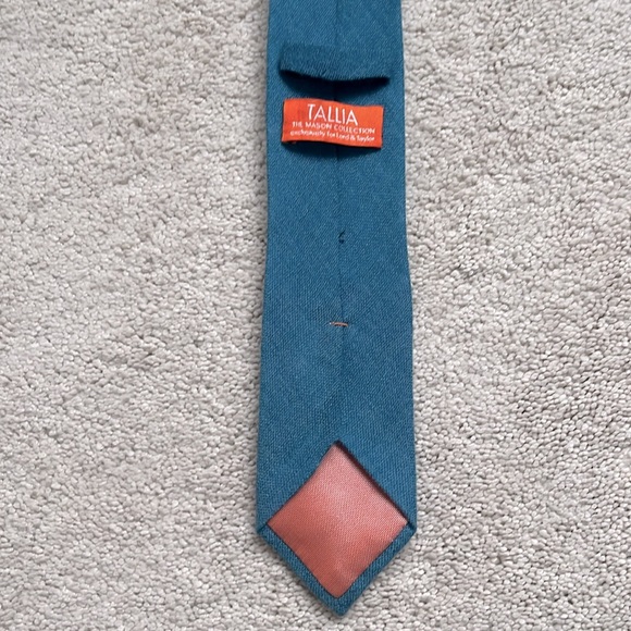 Solid Teal Wool Tie - Picture 2 of 4